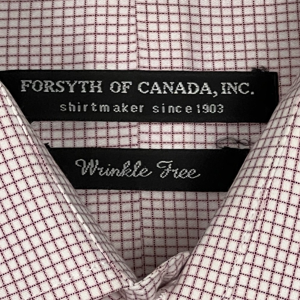 Forsyth of Canada Men's Plaid Wrinkle Free Long Sleeve Dress Shirt 17.5-35/35